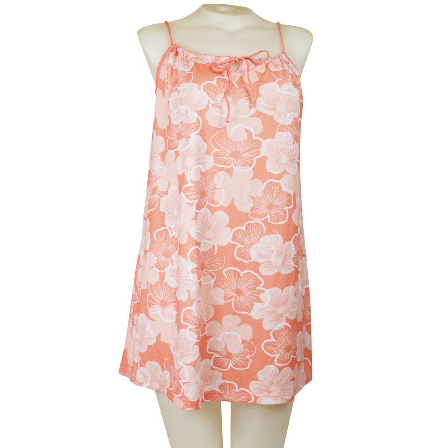 Hibiscus Line String Gather Short Dress - Loco Boutique