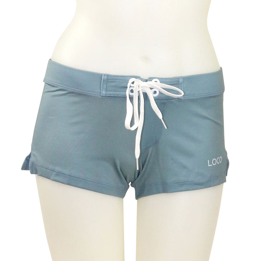 Solid Logo Fitted Shorts - Loco Boutique