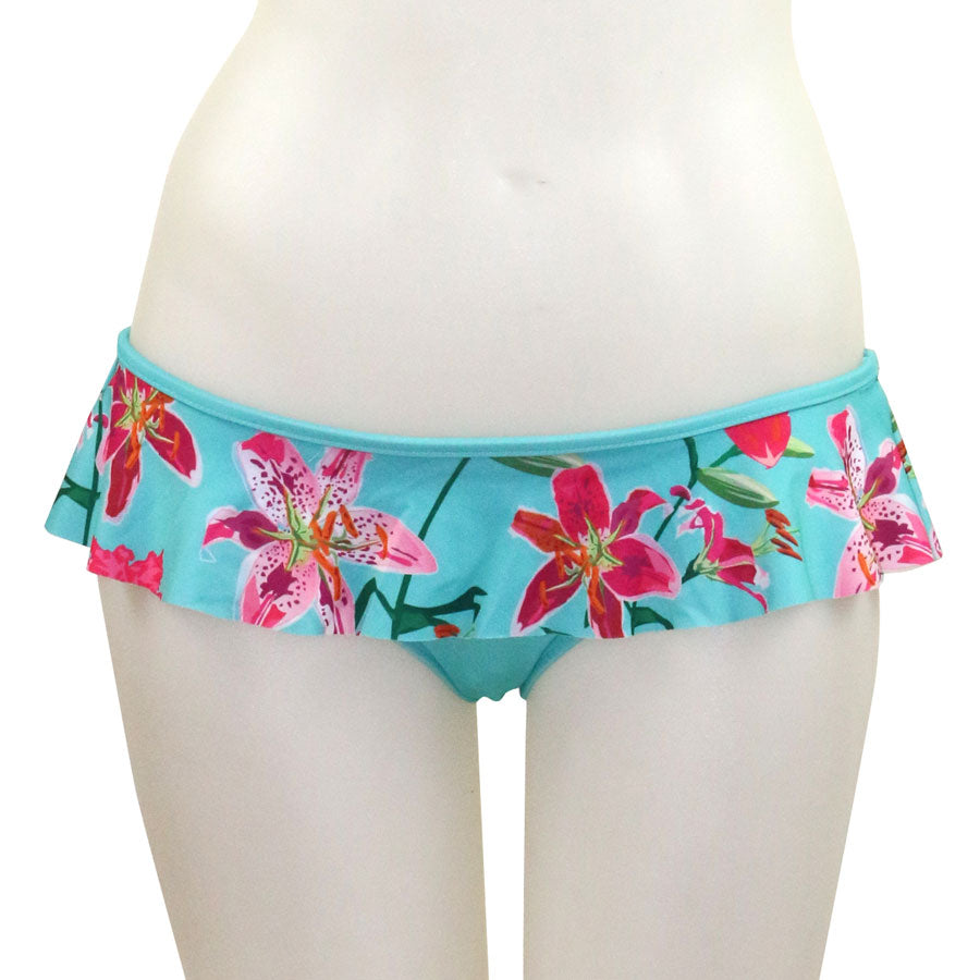Tropical Orchid Skirted Bottom - Loco Boutique