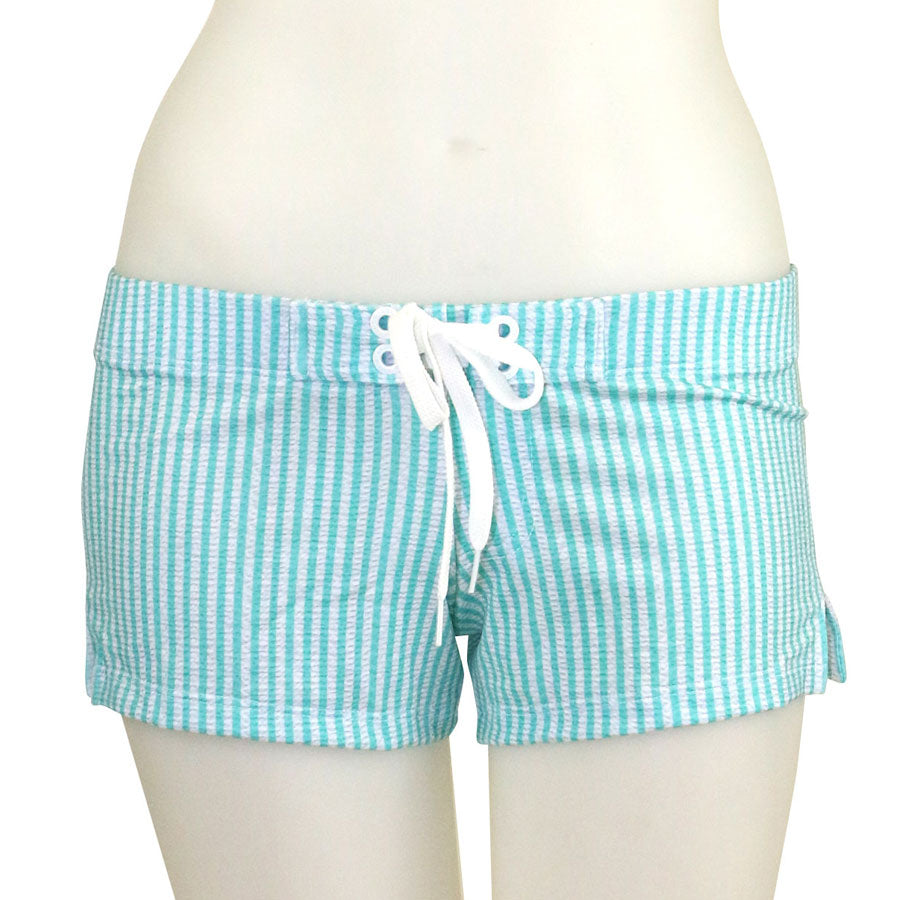LB Seersucker Fitted Shorts - Loco Boutique