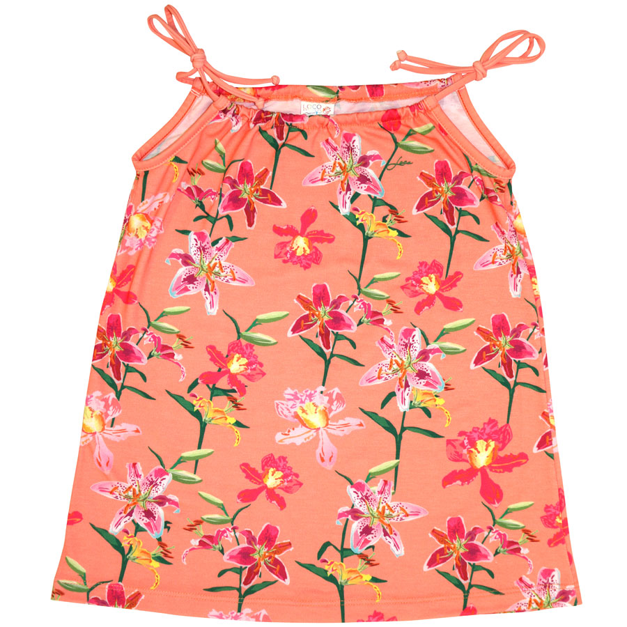 Tropical Orchid Kids A-line Dress - Loco Boutique