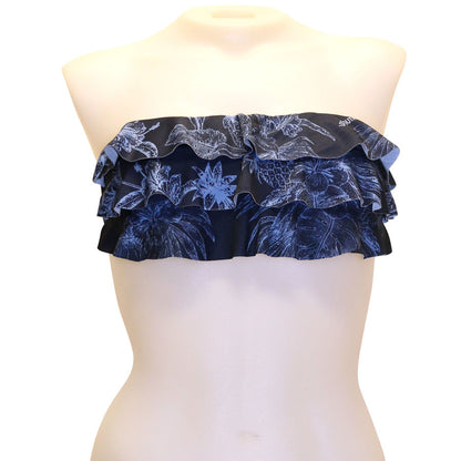 Lagoon 3-Tier Flounce Bandeau Top - Loco Boutique