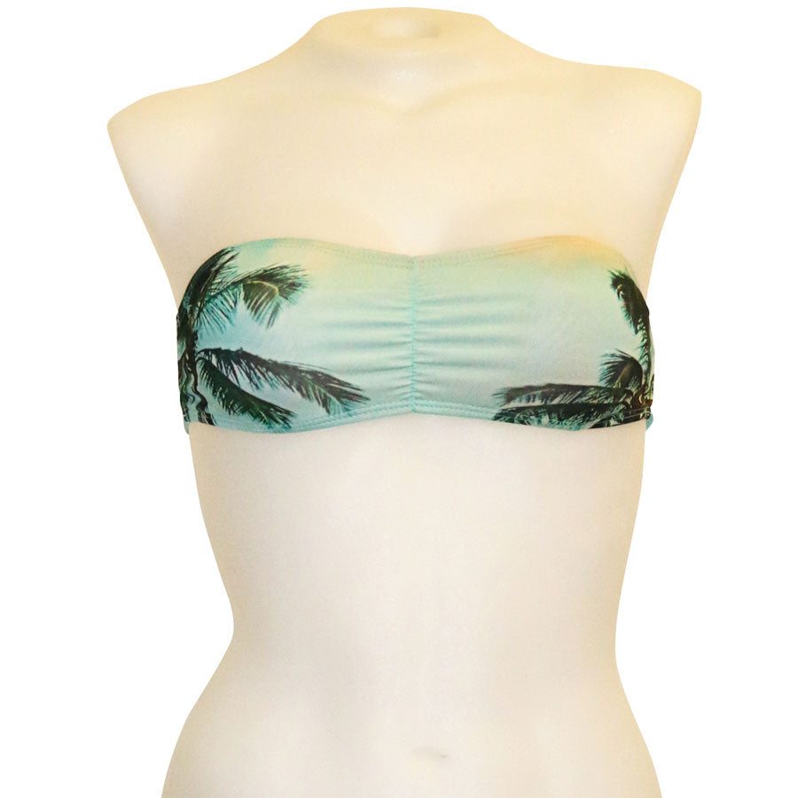 Loco Boutique Palm Photo Strappy Back Bandeau