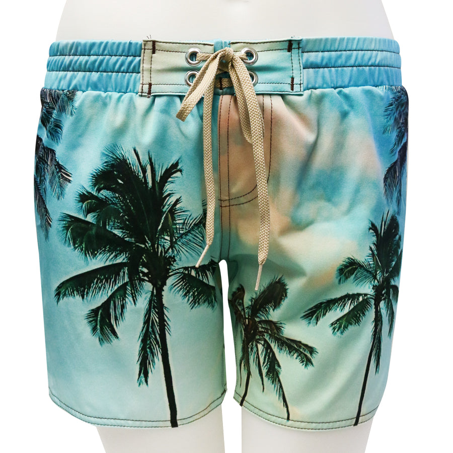 Palm Photo Mid-Thigh Length Boardshort - Loco Boutique