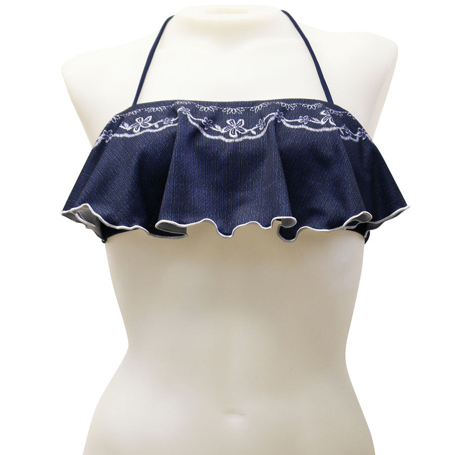 Embroidery Long Flounce Bandeau - Loco Boutique