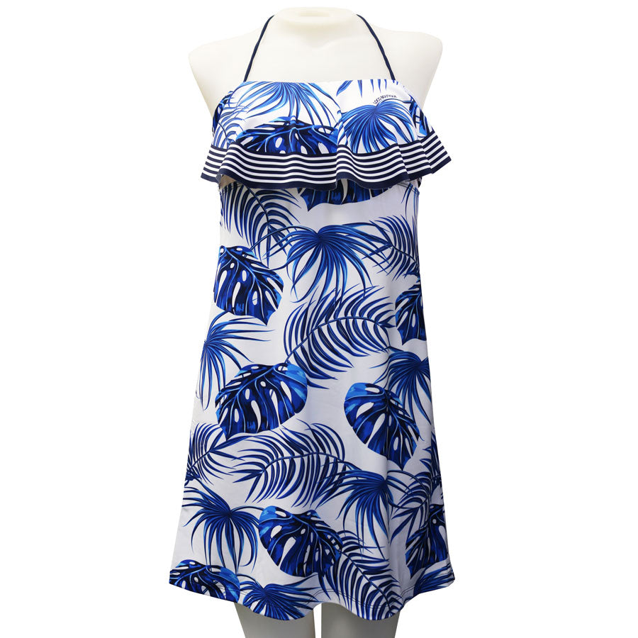 Blue Girl Flounce Front Short Dress - Loco Boutique