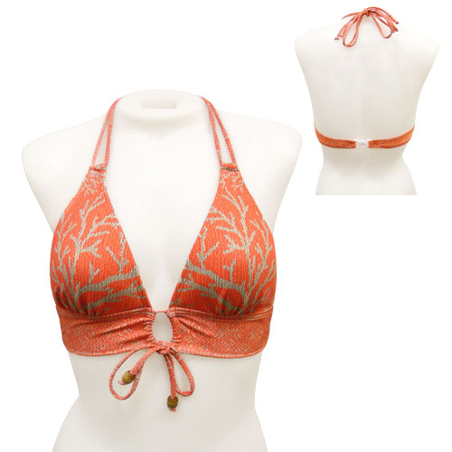 Coral Keyhole Front Banded Chest