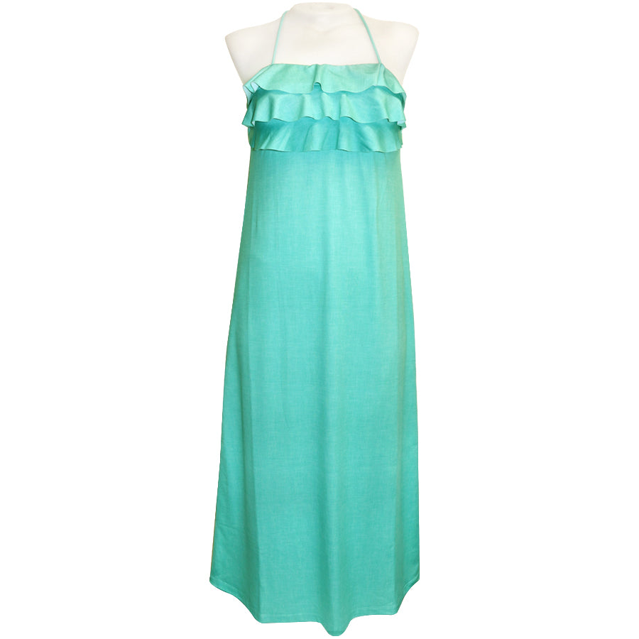 Linen 3-Tier Ruffle Long Dress - Loco Boutique