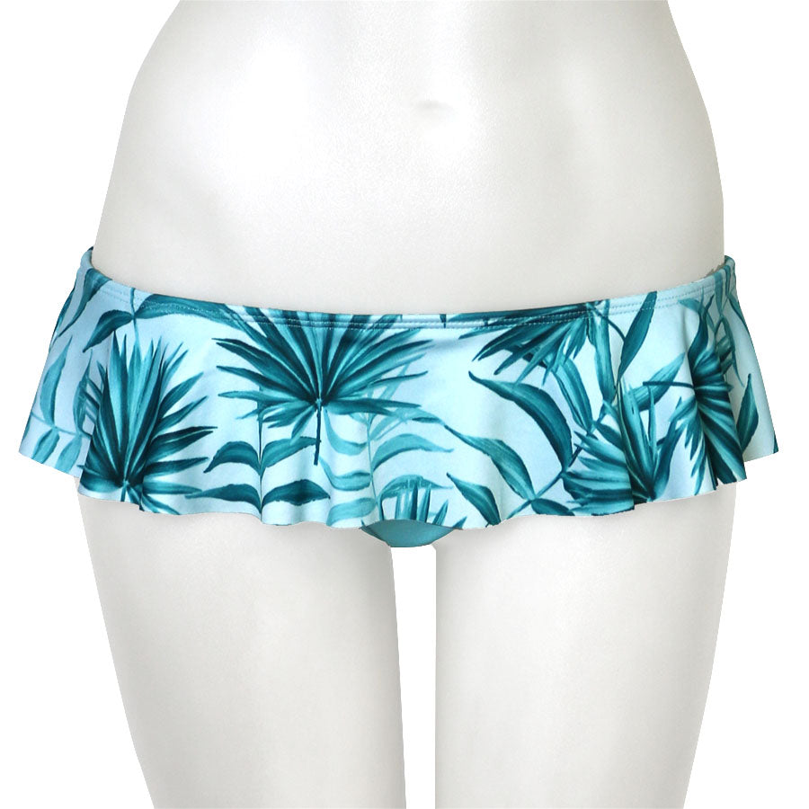 Tropical Leaves Skirted Bottom - Loco Boutique