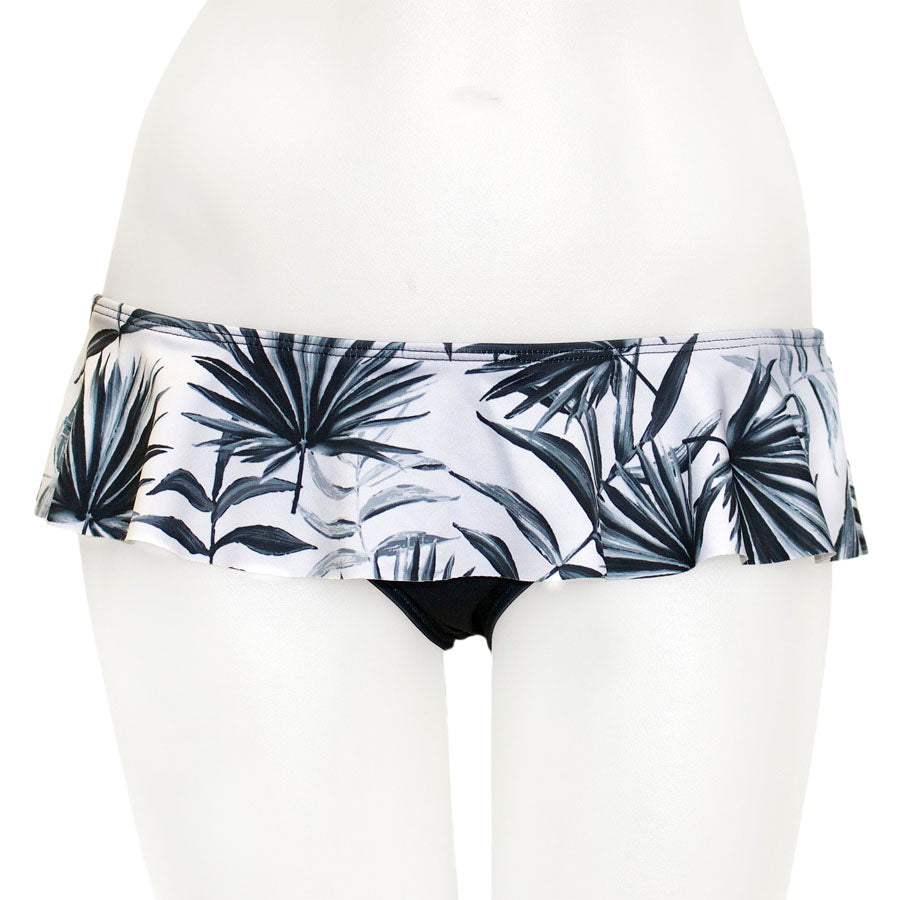 Tropical Leaves Skirted Bottom - Loco Boutique