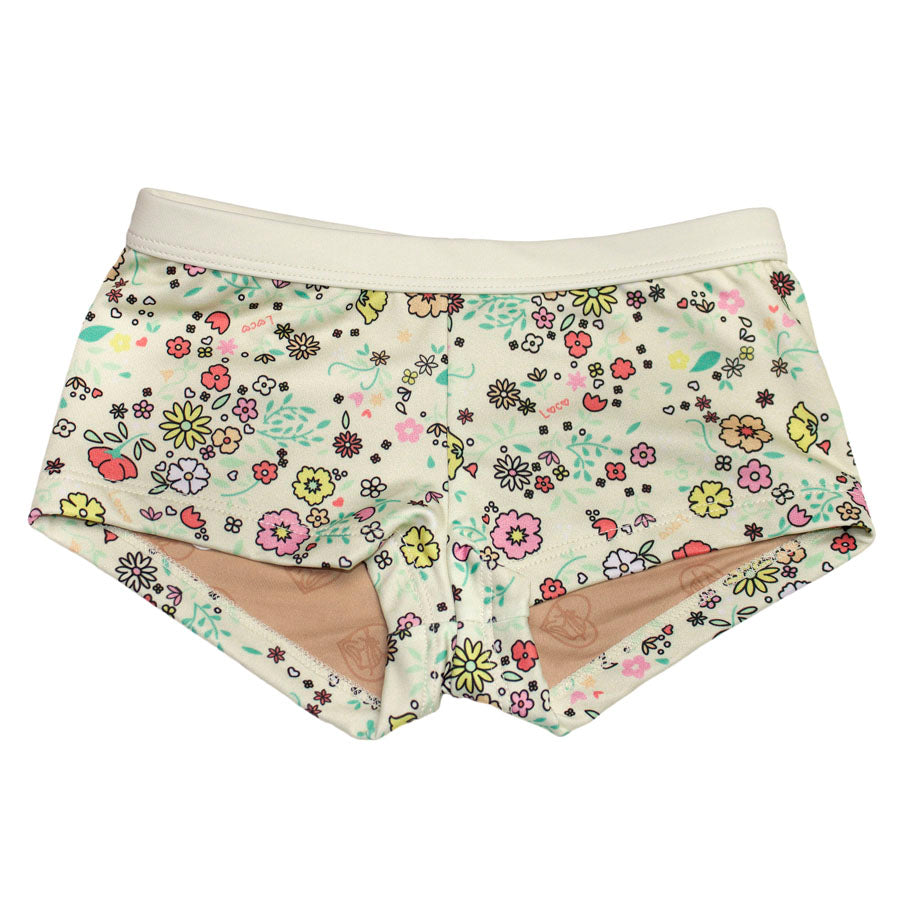 Little Blossoms Kid's 1-inch Banded Boyshorts - Loco Boutique