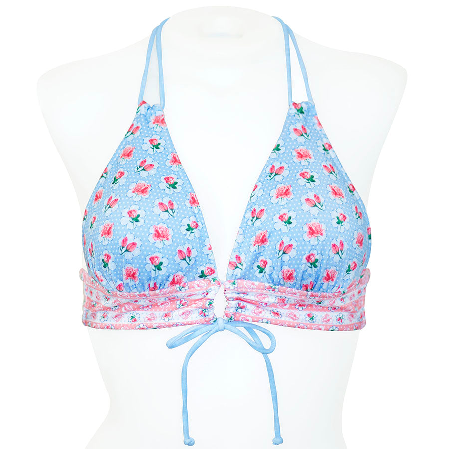 Roses Reversible Keyhole Front Banded Chest - Loco Boutique