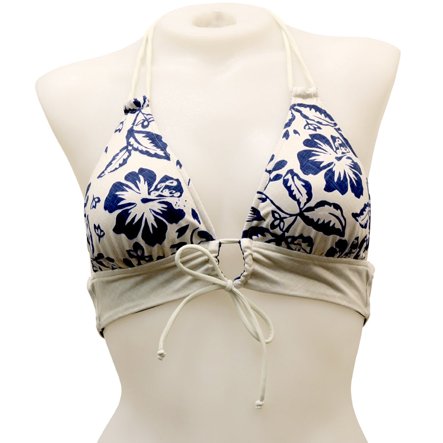 Nostalgia Flowers Reversible Keyhole Front Banded Chest - Loco Boutique