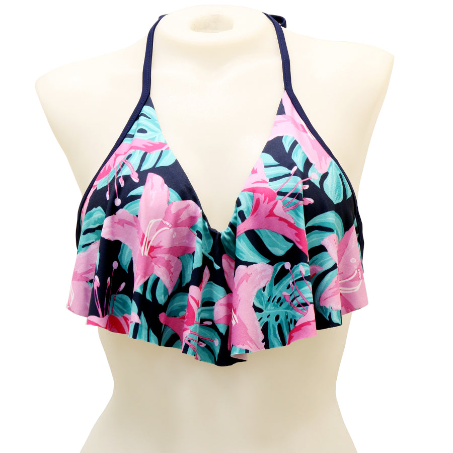 Monstera Lily Long Flounce Front Underwire - Loco Boutique
