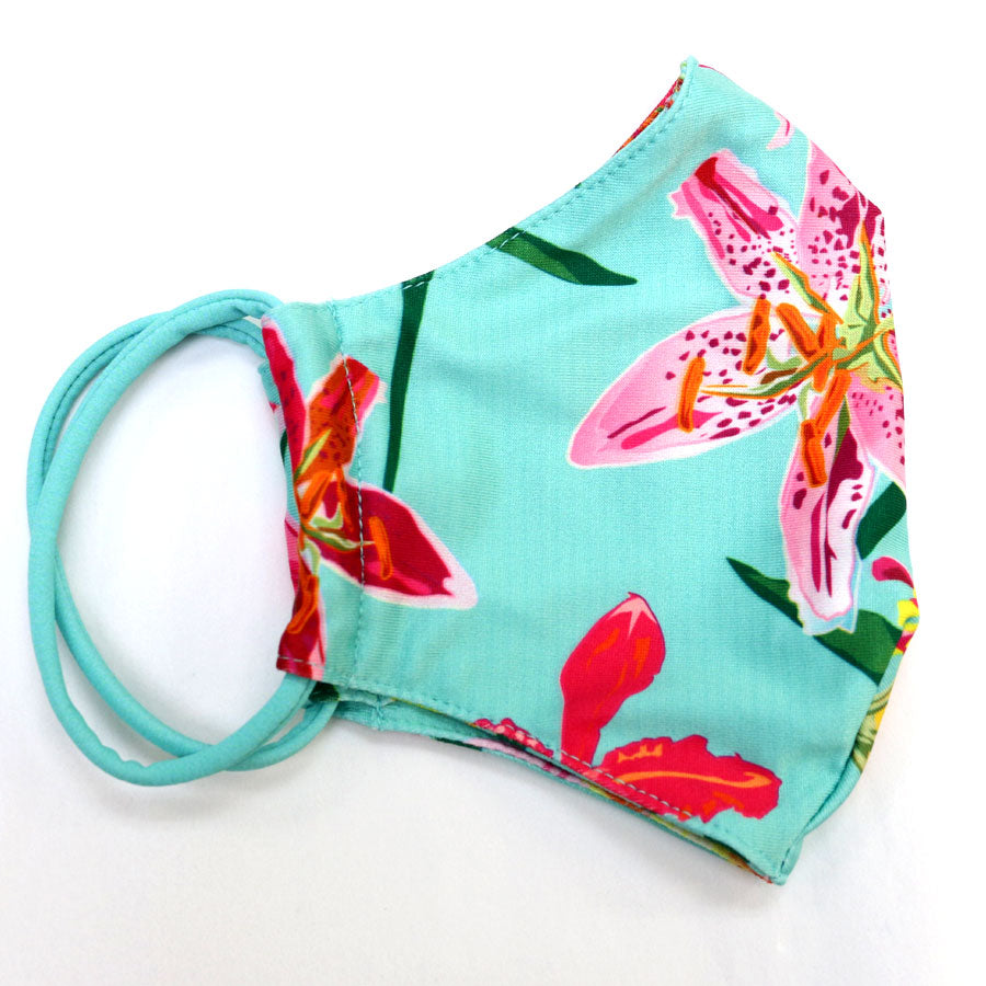 Tropical Orchid Adjustable Ear Loop Face Mask - Loco Boutique