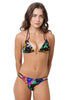 Loco Boutique Aloha Friday Chocolate Triangle Bikini Top - Chocolate / XS