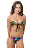 Loco Boutique Aloha Friday Bandeau Bikini Top - Chocolate / XS