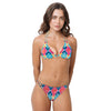 Loco Boutique Batik Halter Bikini Top - Mint / XS