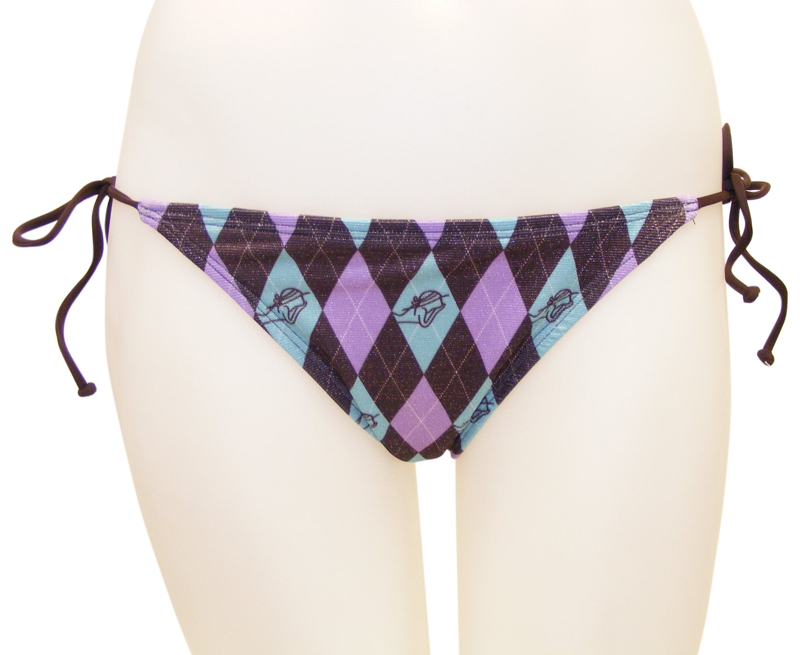 Argyle Side Ties Bottom - Loco Boutique