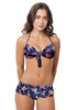 Loco Boutique Bird of Paradise 2.0 Bandeau Bikini Top - NAVY / S