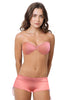 Loco Boutique Blank Cupped Bandeau - SALMON / M