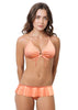 Loco Boutique Blank Keyhole Front Triangle - SALMON / XS