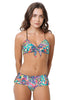 Loco Boutique Bold Cinched Bow Bandeau Top - Black / S