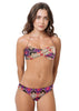 Loco Boutique Batik Twisted Bandeau - Purple / XS