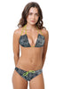 Loco Boutique Cobra Strap Swim Top - Silver / XSmall