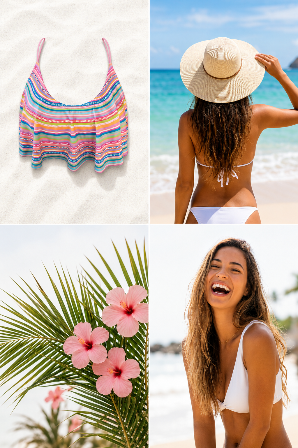 Loco Boutique Vitamin Stripe Flounce Crop Top