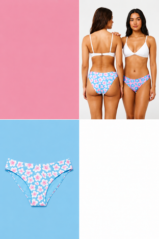 Loco Boutique Kailua Full Coverage Back High Waisted Swim Bottom