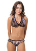 Loco Boutique Feather Side Ruffle - Brown / XS