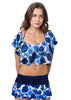 Loco Boutique 3D Flower Flared Skort - NAVY / XS