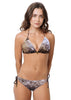 Loco Boutique Gypsy Sliding Triangle Bikini Top - Brown / S
