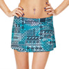 Loco Boutique Hawaiian Tribal A-line Skort - BLACK / XS