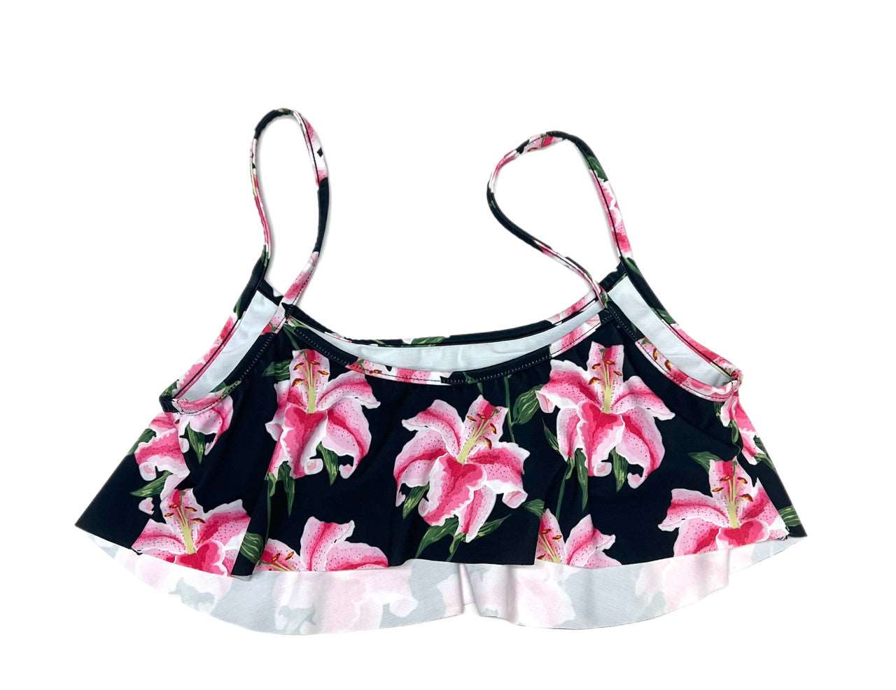 Loco Boutique Lilies Flounce Swim Top