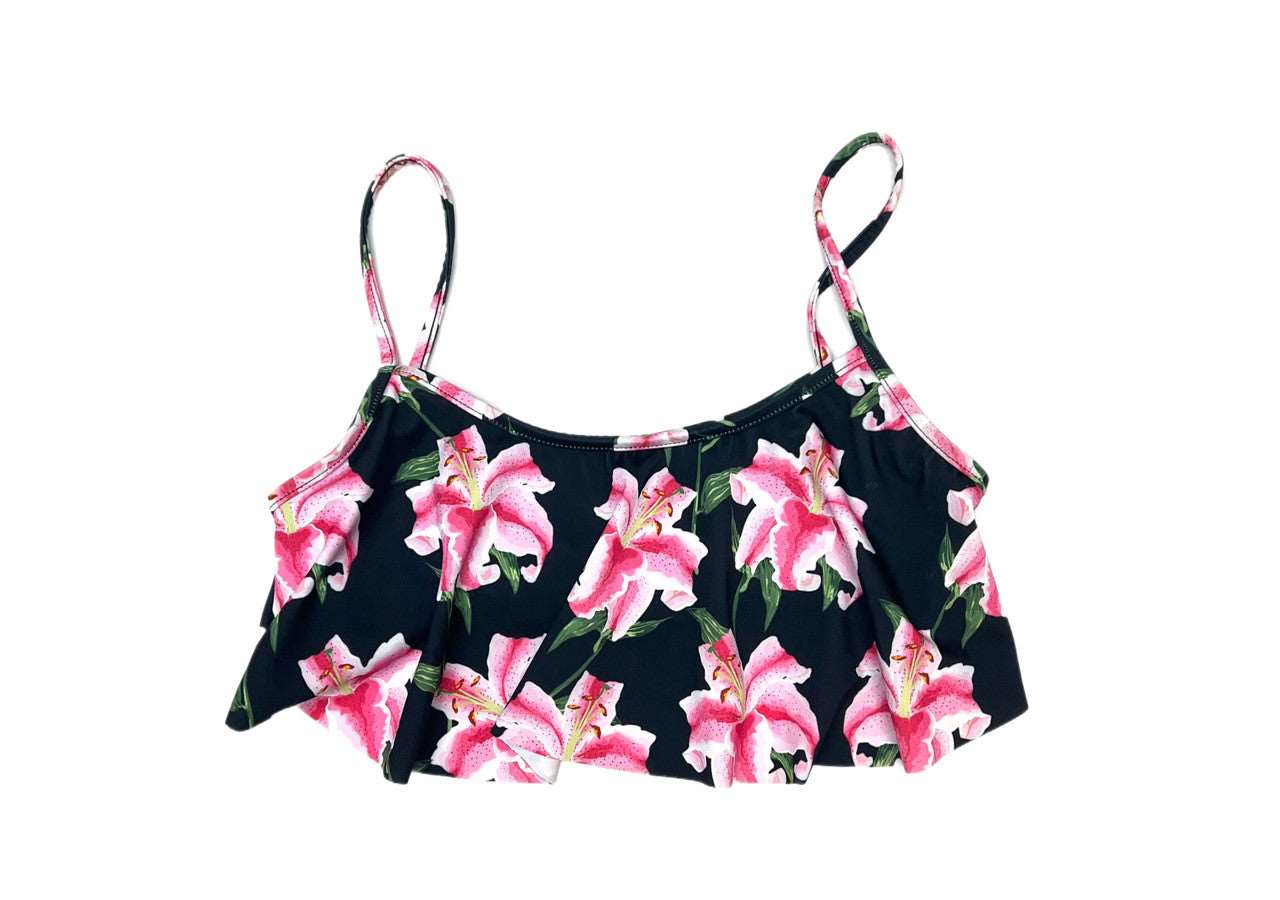 Lilies Flounce Swim Top - Loco Boutique