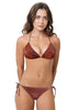 Loco Boutique Indo Cinched Back Side Ties - Orange / XS