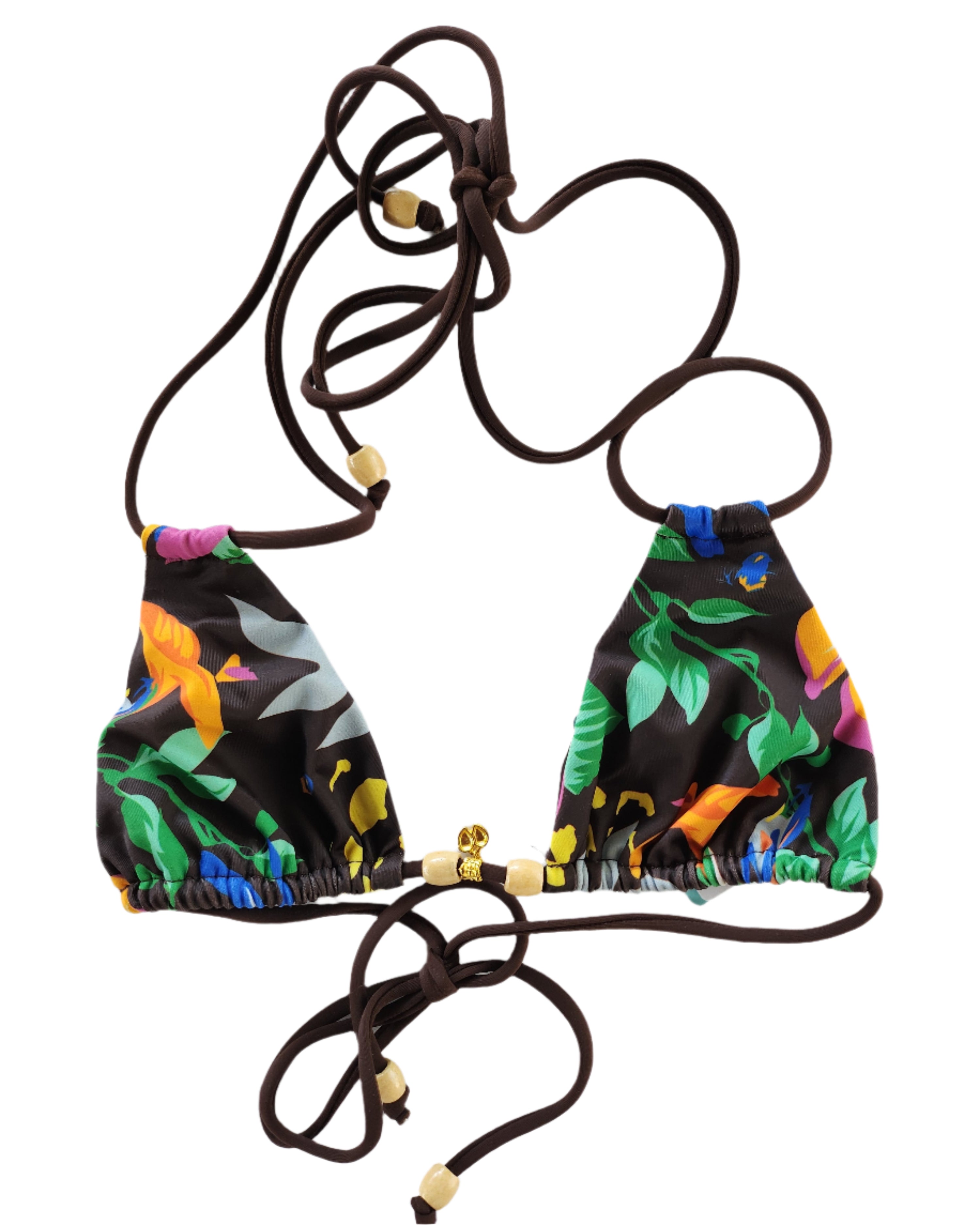 Loco Boutique Aloha Friday Chocolate Triangle Bikini Top