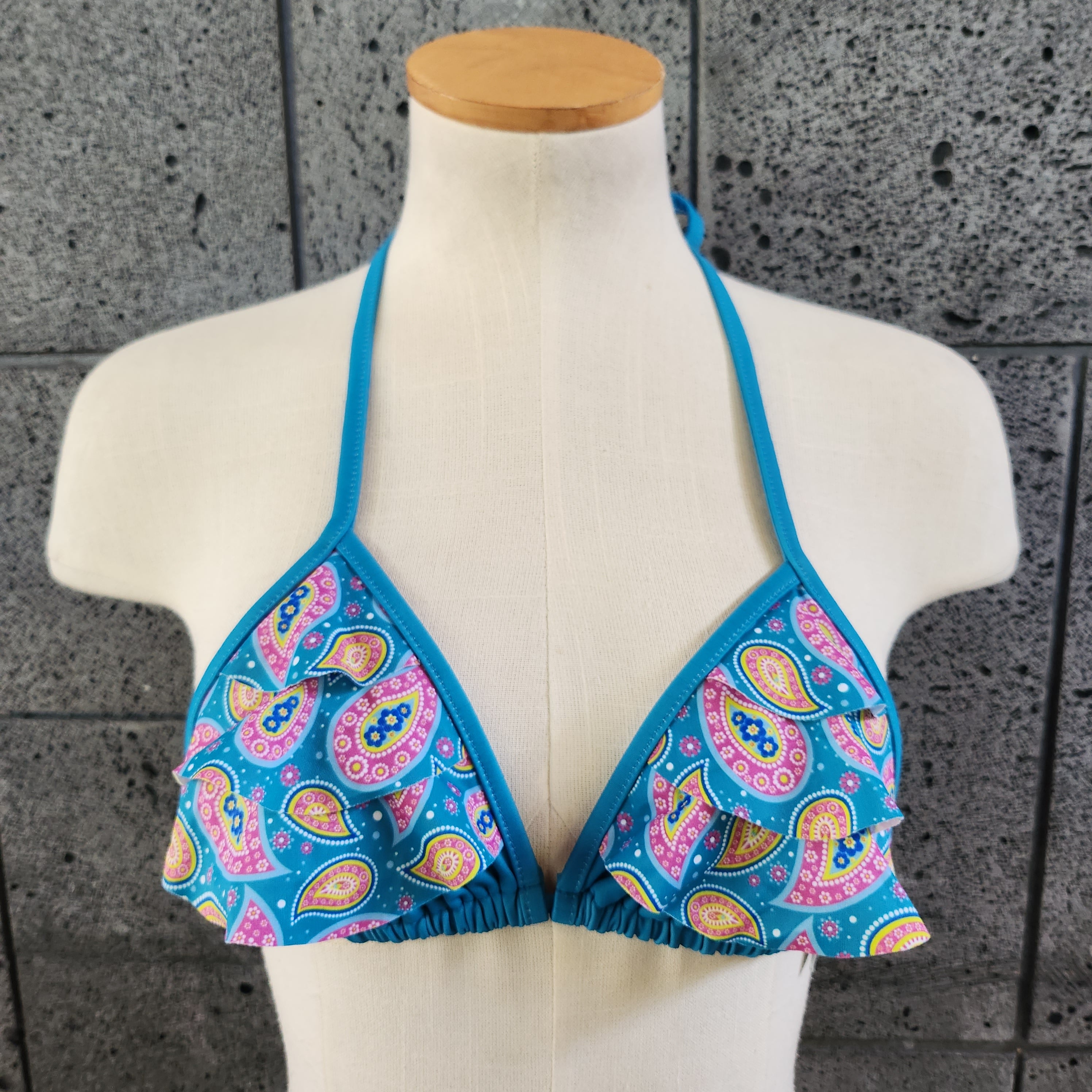 Loco Boutique Paisley 3-Tiered Ruffle Triangle