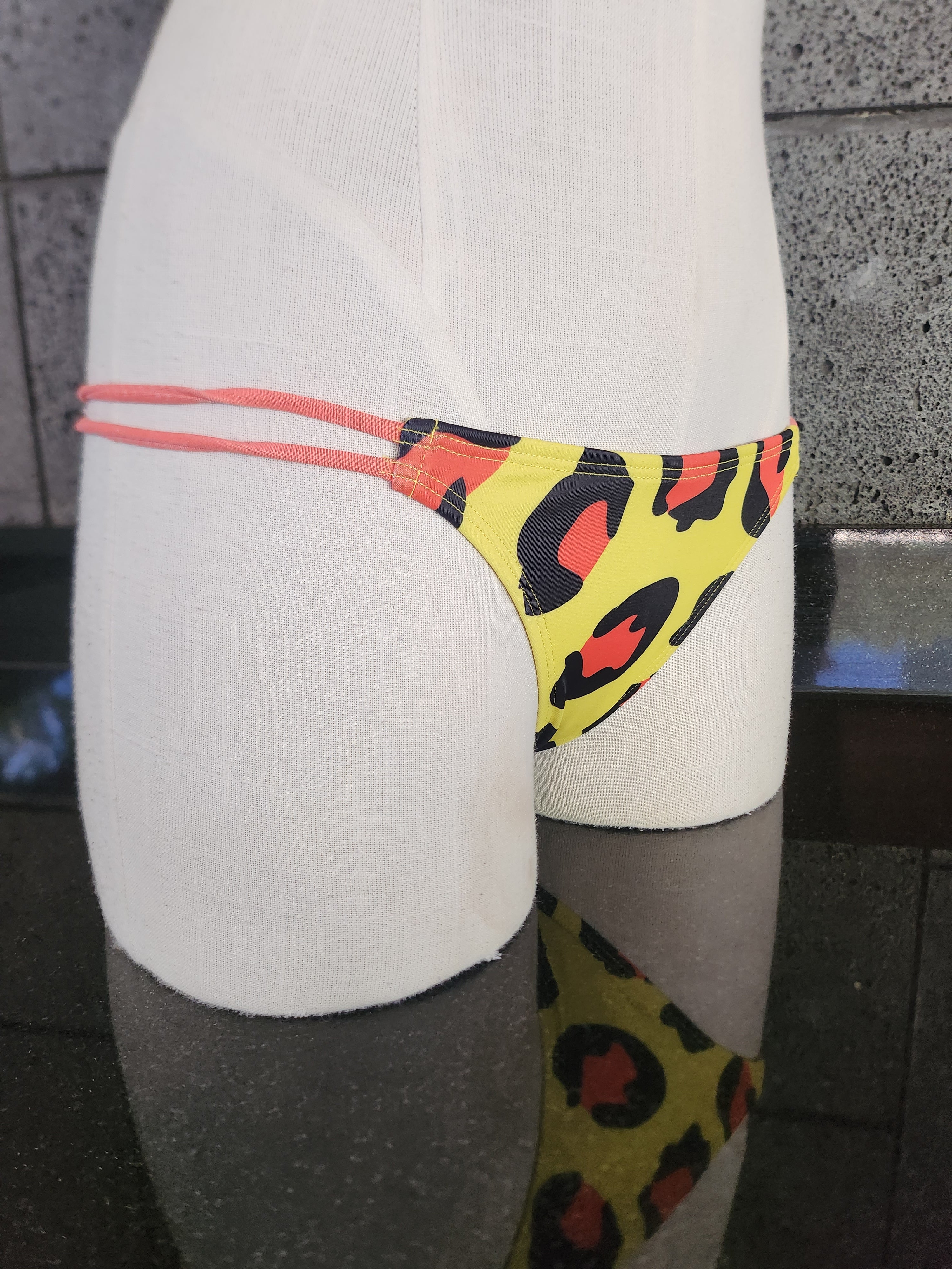 Loco Boutique Leopard Strappy Side Cinched Rear Bikini Bottom