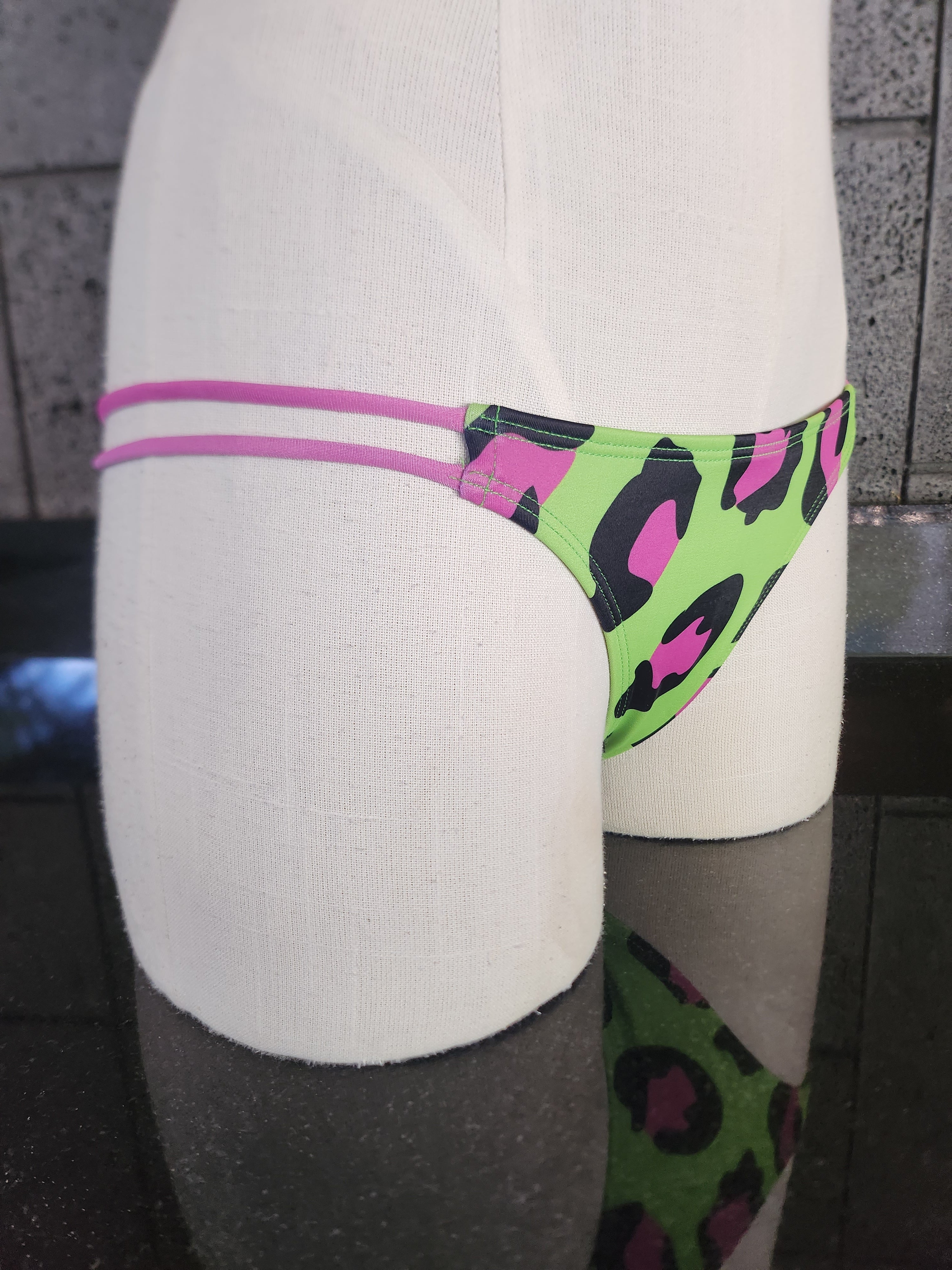 Loco Boutique Leopard Strappy Side Cinched Rear Bikini Bottom