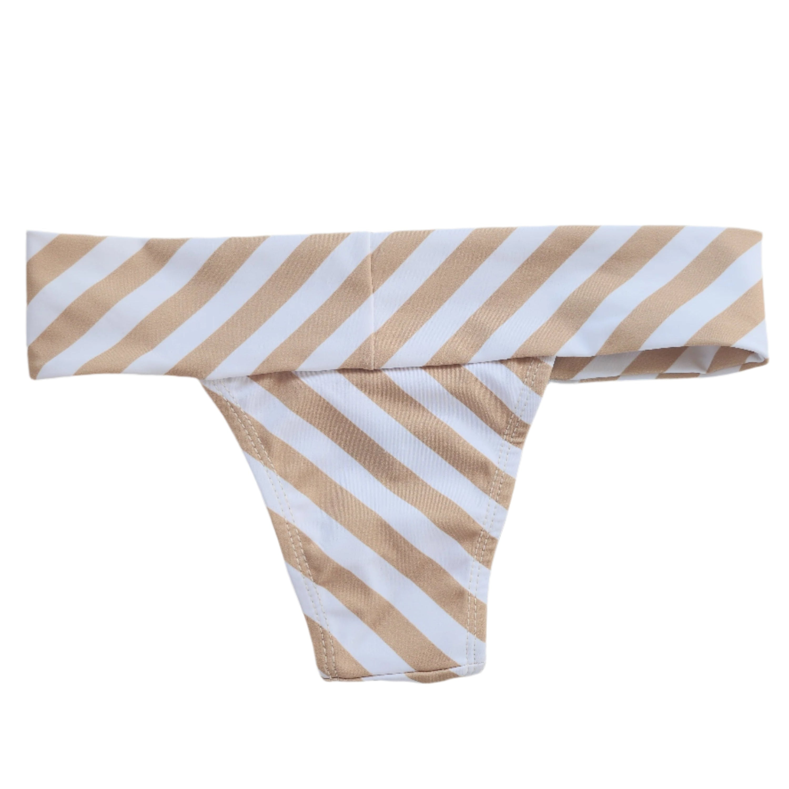 Loco Boutique Chevron Stripes Folded Waistband Bikini Bottom