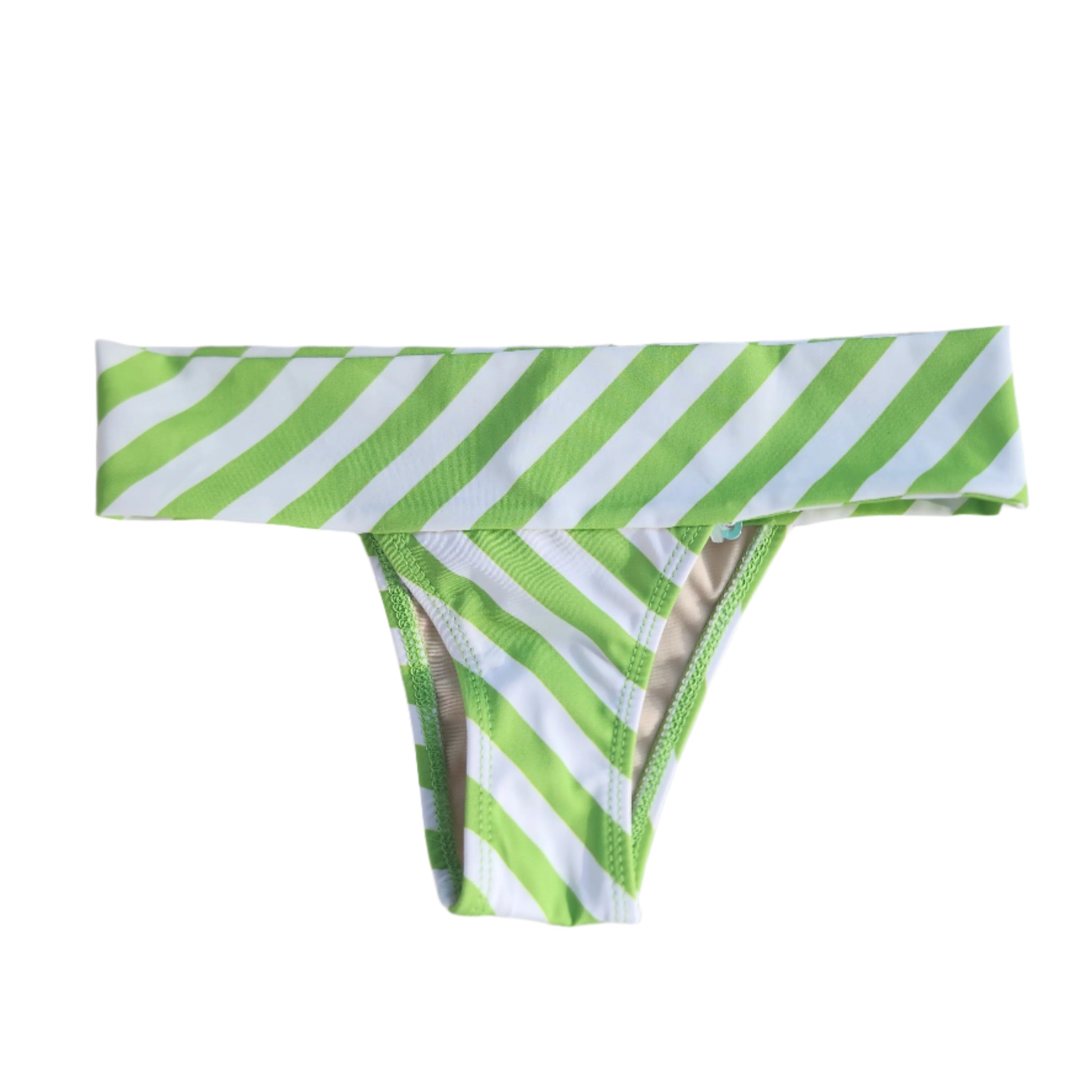 Loco Boutique Chevron Stripes Folded Waistband Bikini Bottom