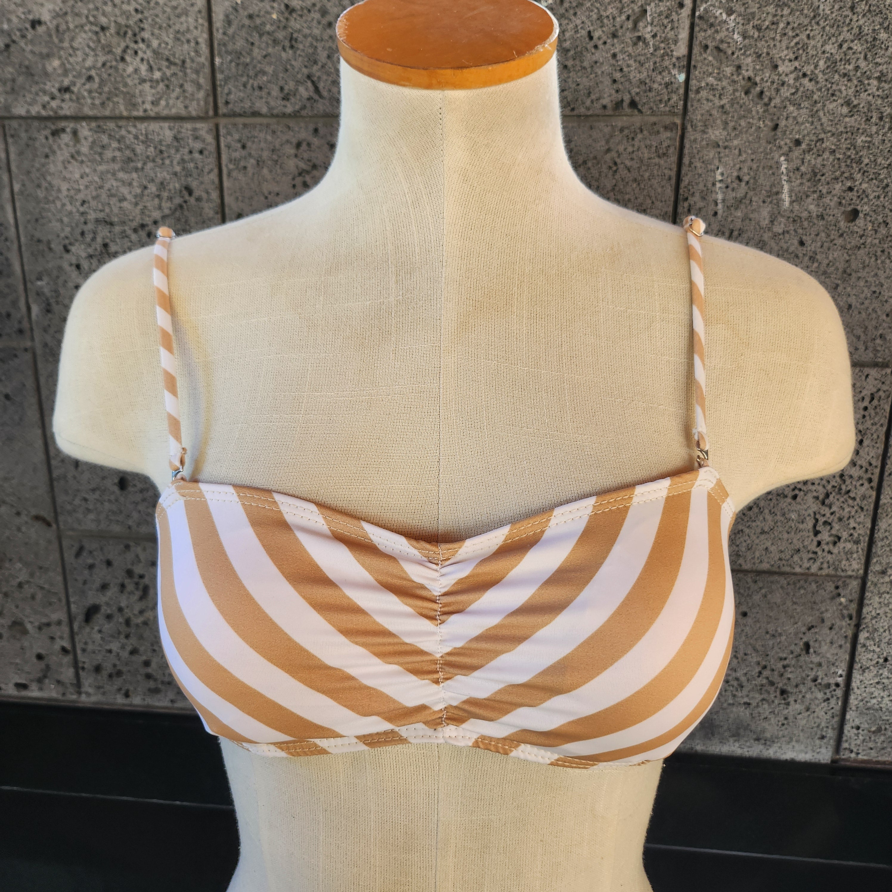 Loco Boutique Chevron Stripes Bandeau Bikini Top