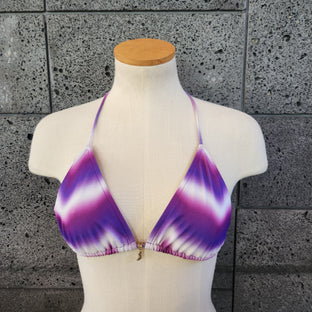 Loco Boutique Woman's Tie Die Sliding Triangle Bikini Top