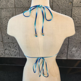 Loco Boutique Woman's Tie Die Sliding Triangle Bikini Top