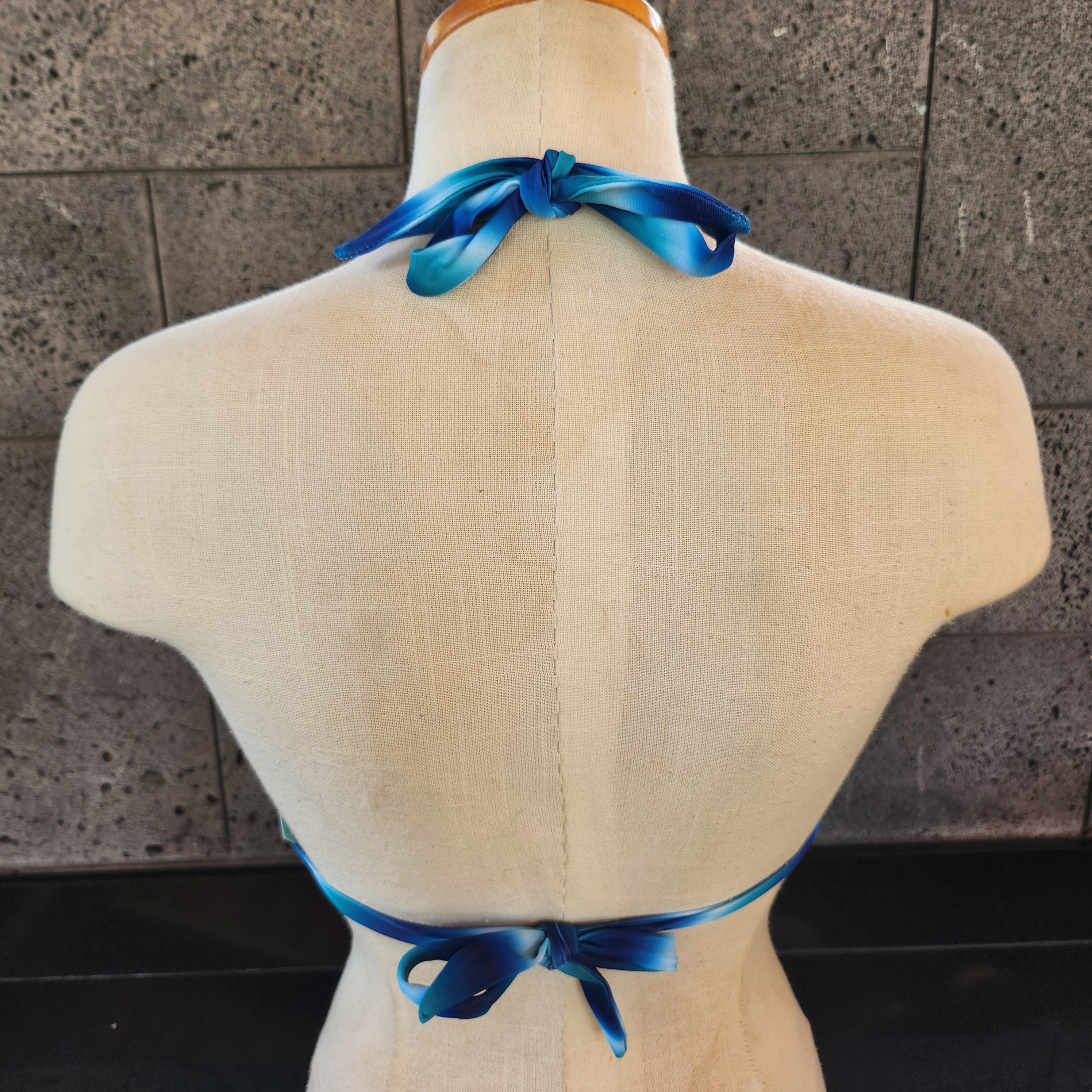 Loco Boutique Bohemian Tie Dye Triangle Bikini Top