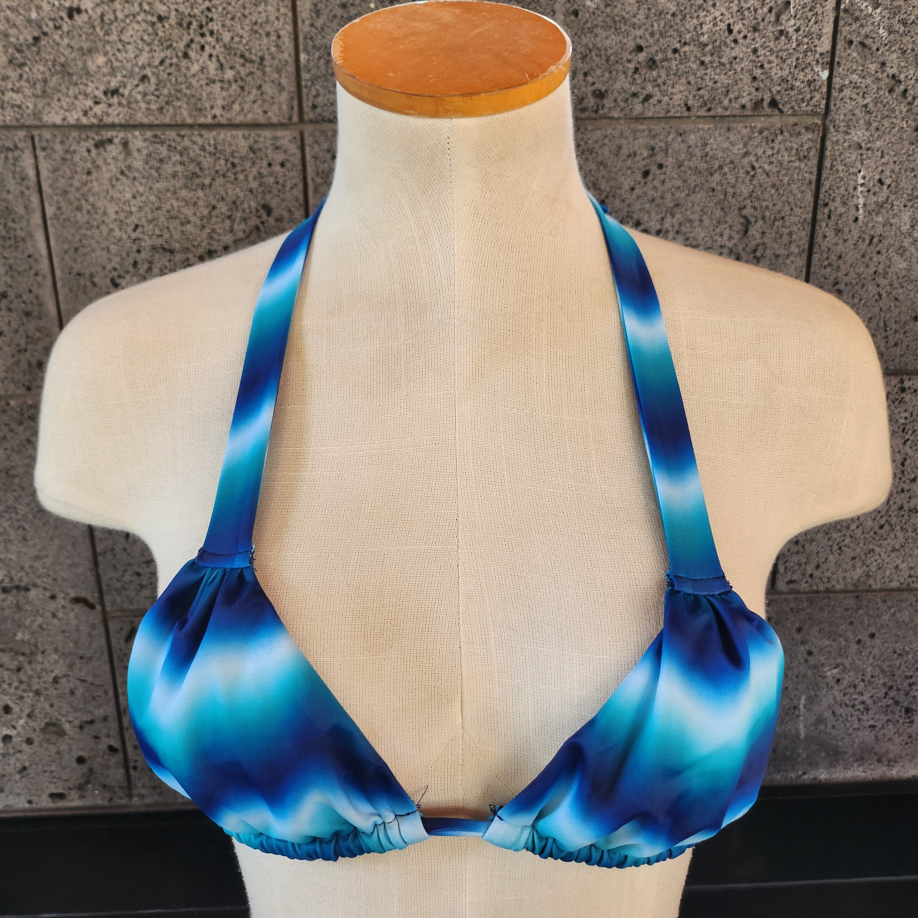 Loco Boutique Bohemian Tie Dye Triangle Bikini Top