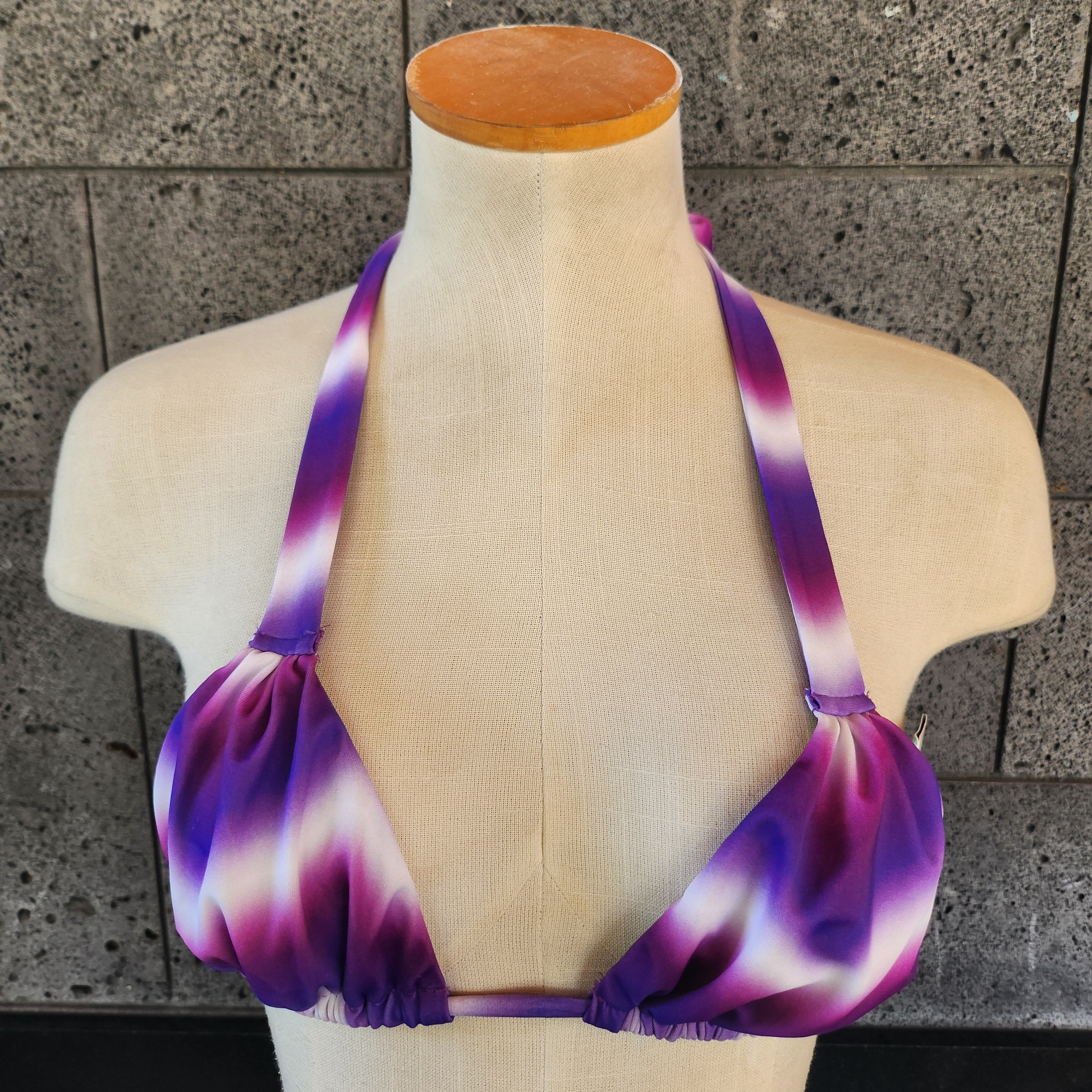 Loco Boutique Bohemian Tie Dye Triangle Bikini Top